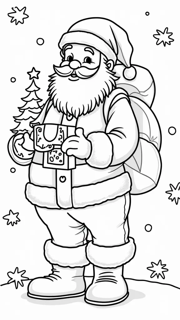 santa claus printables color pages